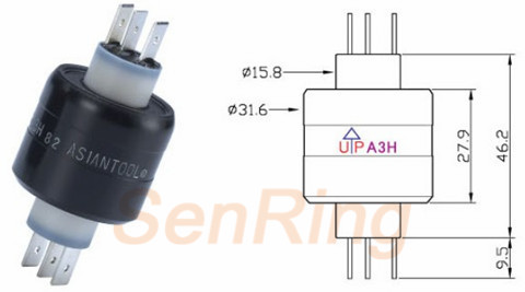 a3hA3H系列水銀滑環(huán)(3路30A電流)系列水銀導(dǎo)電滑環(huán)圖紙