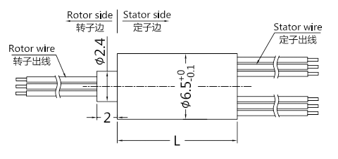 m065M065系列微型帽式滑環(huán)（外徑：6.5mm） 系列滑環(huán)外形圖紙