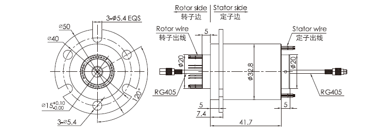 o032-24O032-24系列高清滑環(huán)(1組1080P高清信號(hào)+24路2A電流) 系列滑環(huán)外形圖紙